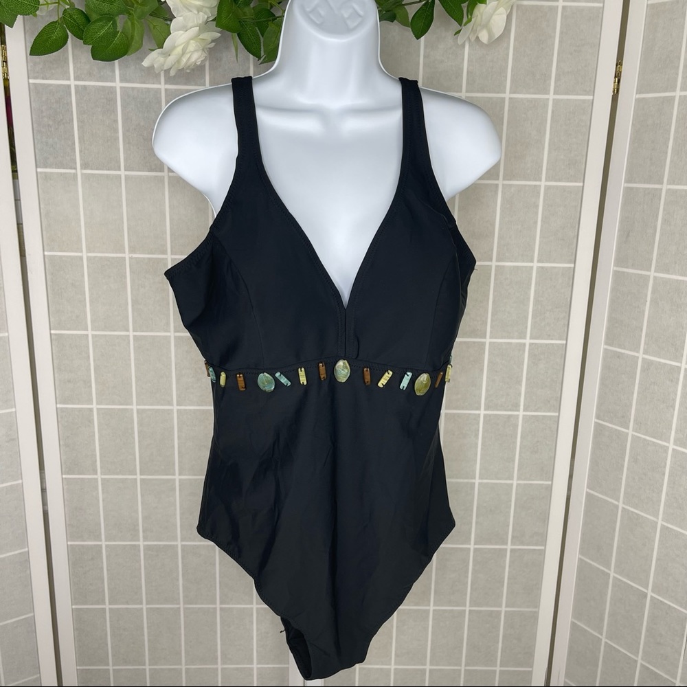 Fanta Sizer Suit Womens Black Bathing Suit